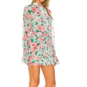 Lovers + Friends Amy Mini Dress in Mint & Pink Floral - XS
